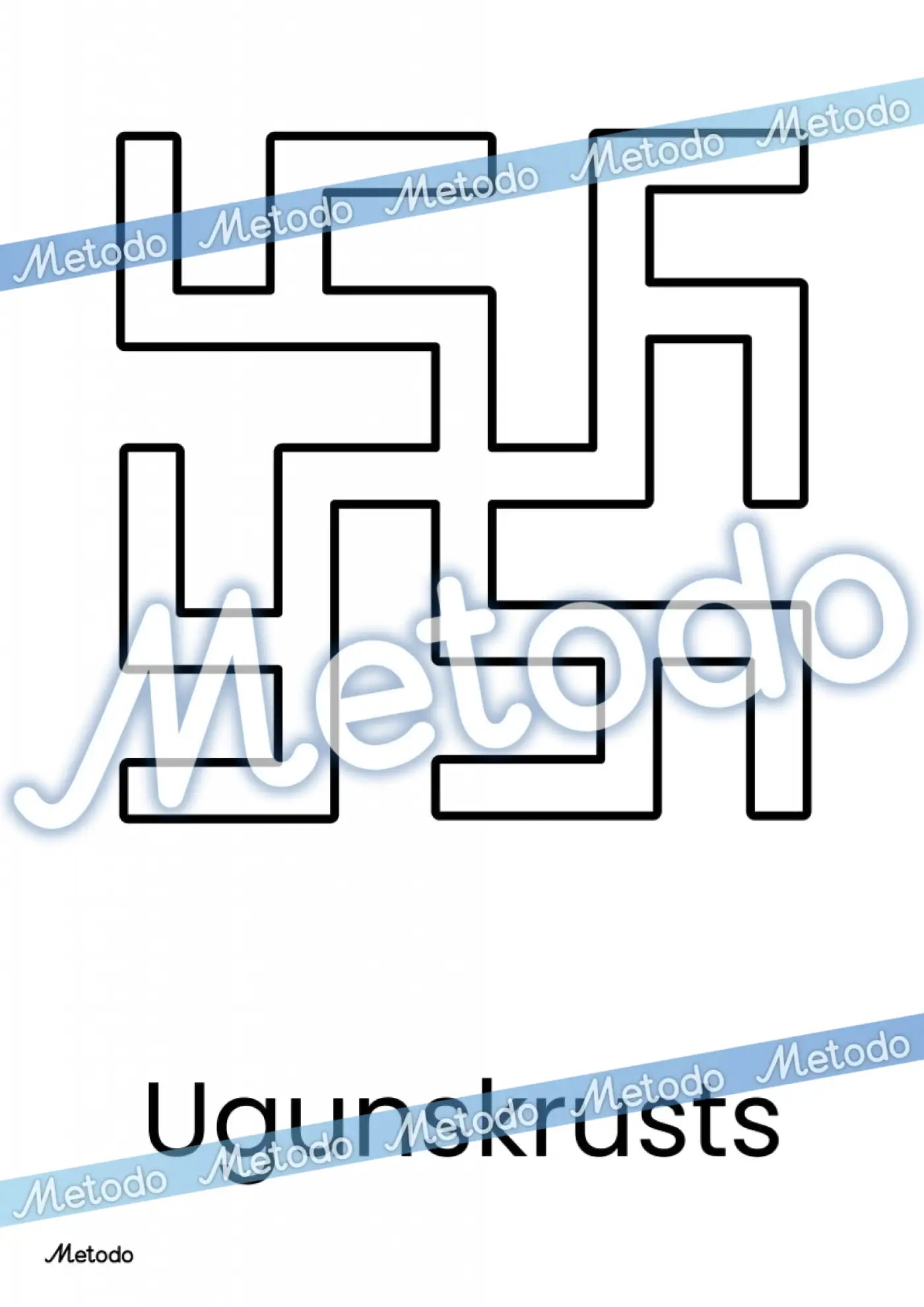 Latviešu etnogrāfiskās zīmes - krāsošanai Ugunskrusts Metodo