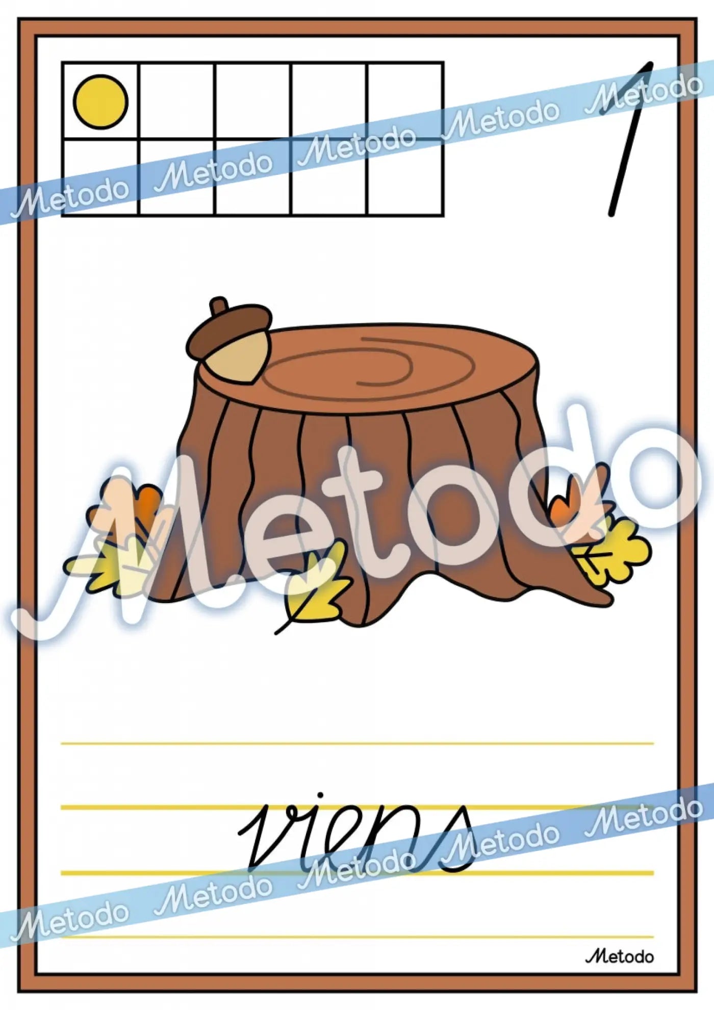 0-10 plakāti, zīles, rudens krāsaini plakāti