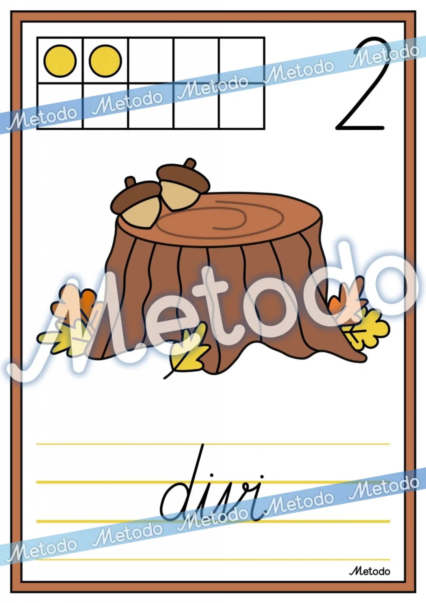 0-10 plakāti, zīles, rudens plakāti skaitīšanai