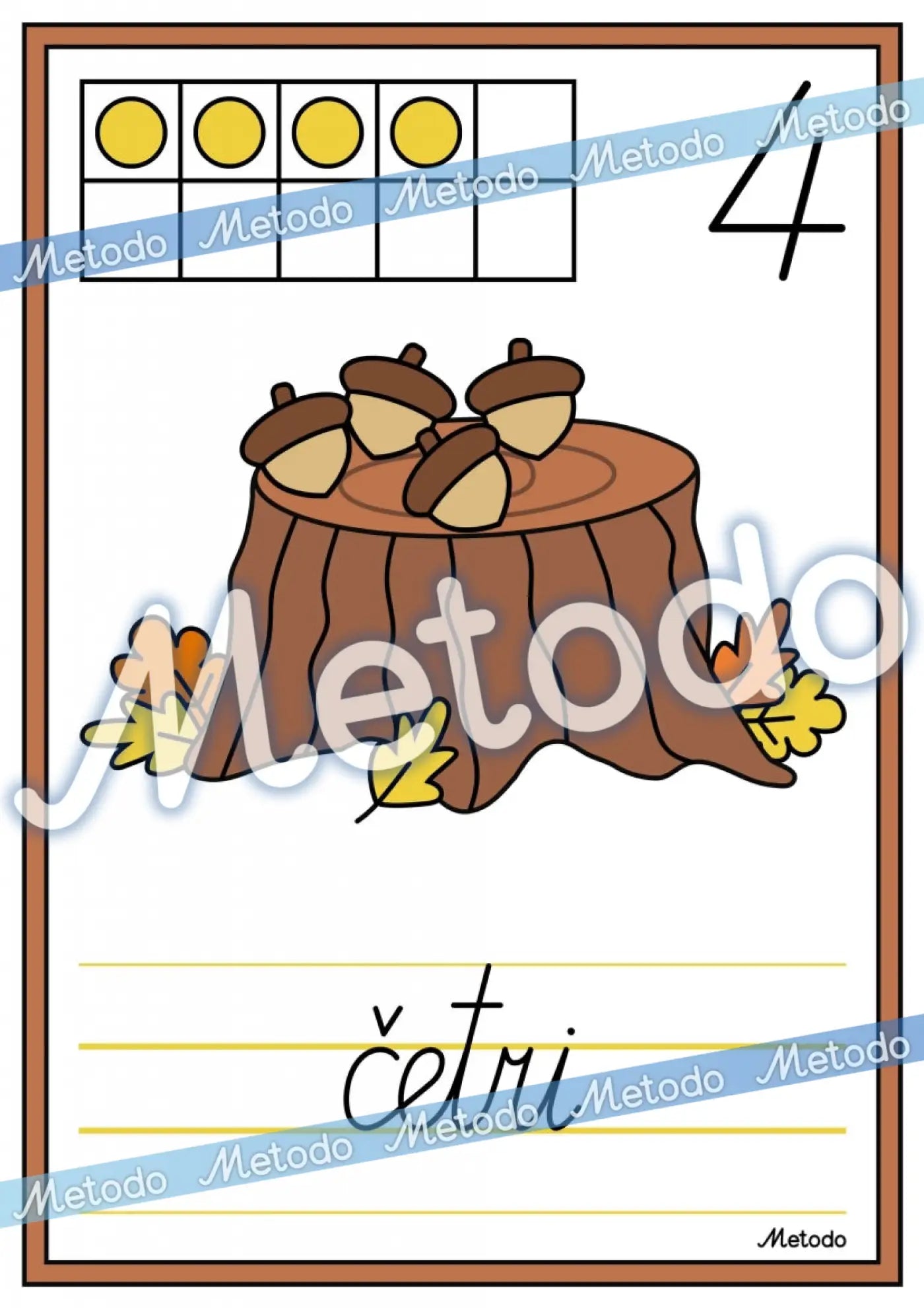 0-10 plakāti, zīles, rudens telpas dekors pirmsskola