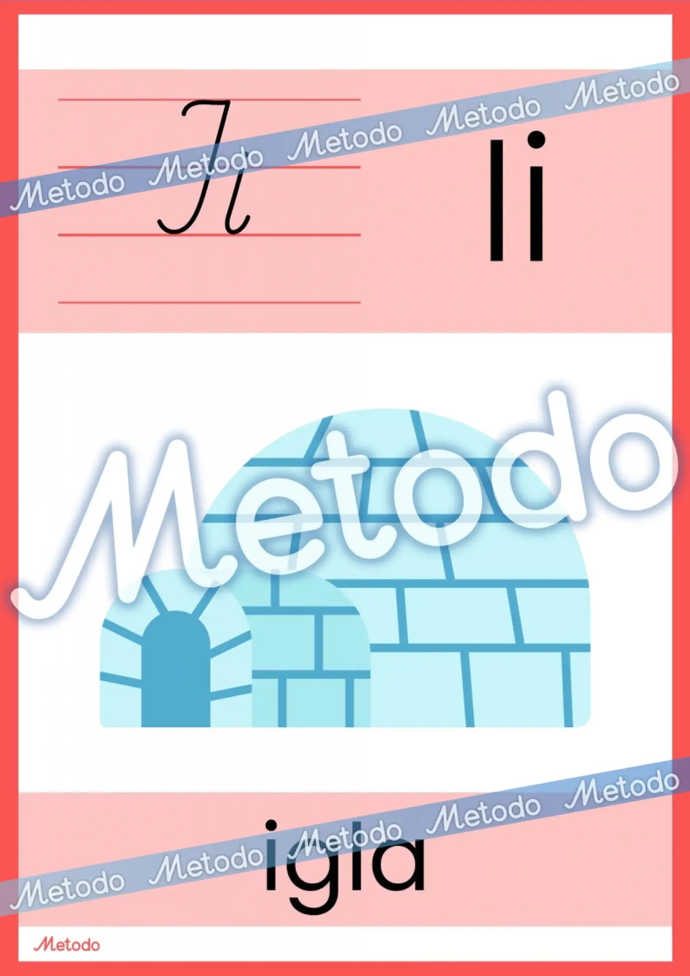 Alfabēta plakāti Metodo burts I