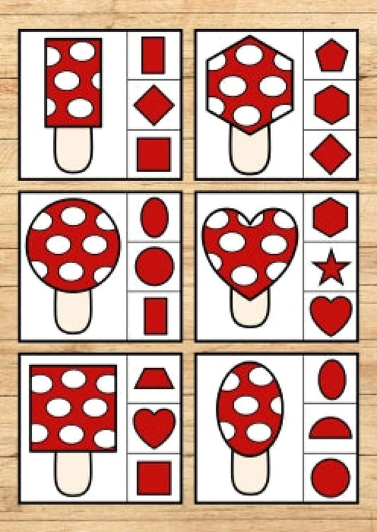 Atzīmē pareizo figūru - sēnes metodo.lv