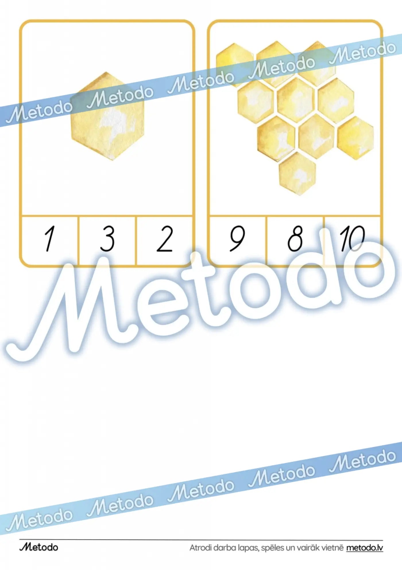 Bišu šūnas - skaitīšanas kartītes Metodo par bitēm