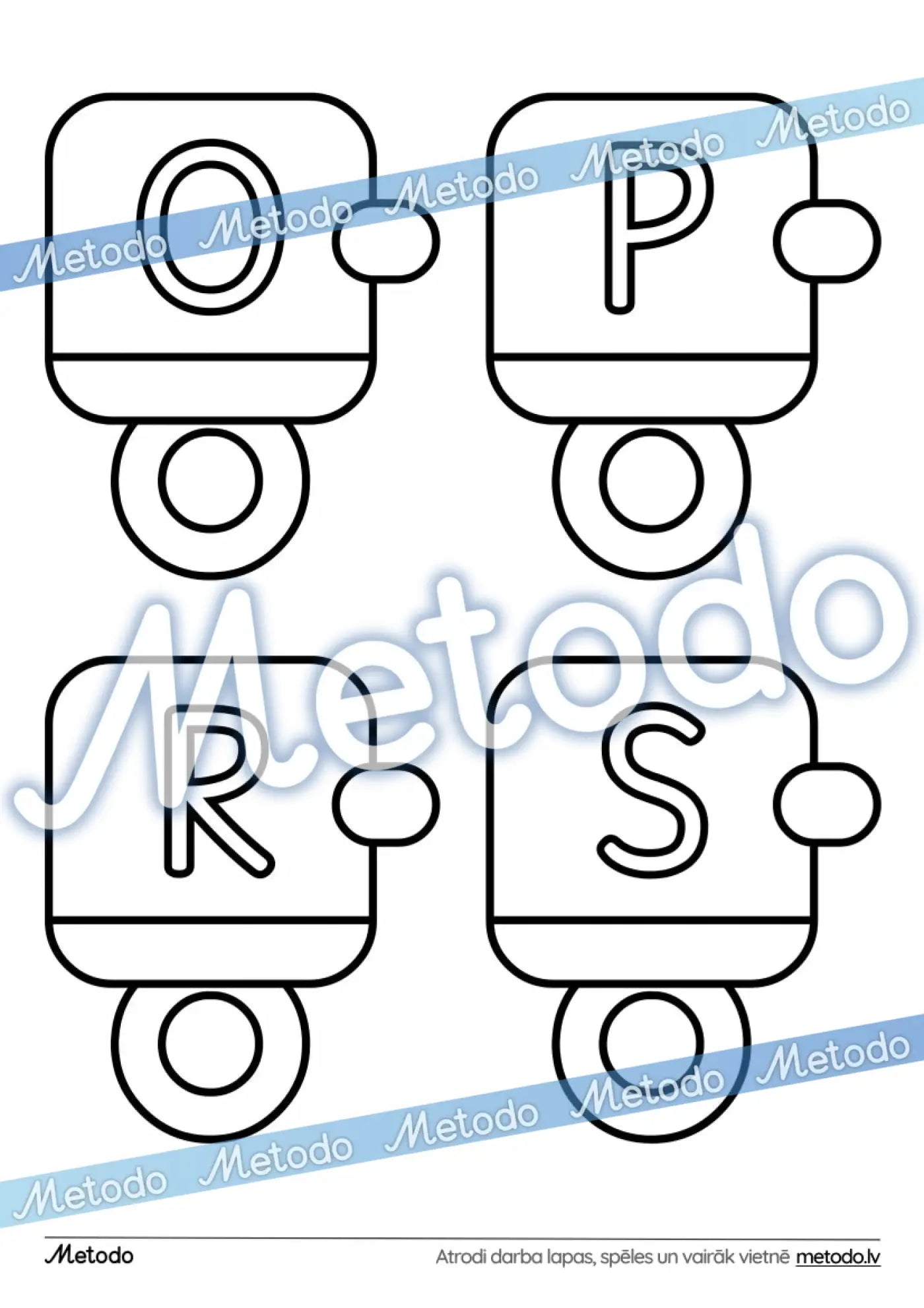 Burtu vilcieniņš - dekors mācību telpas dekors Metodo