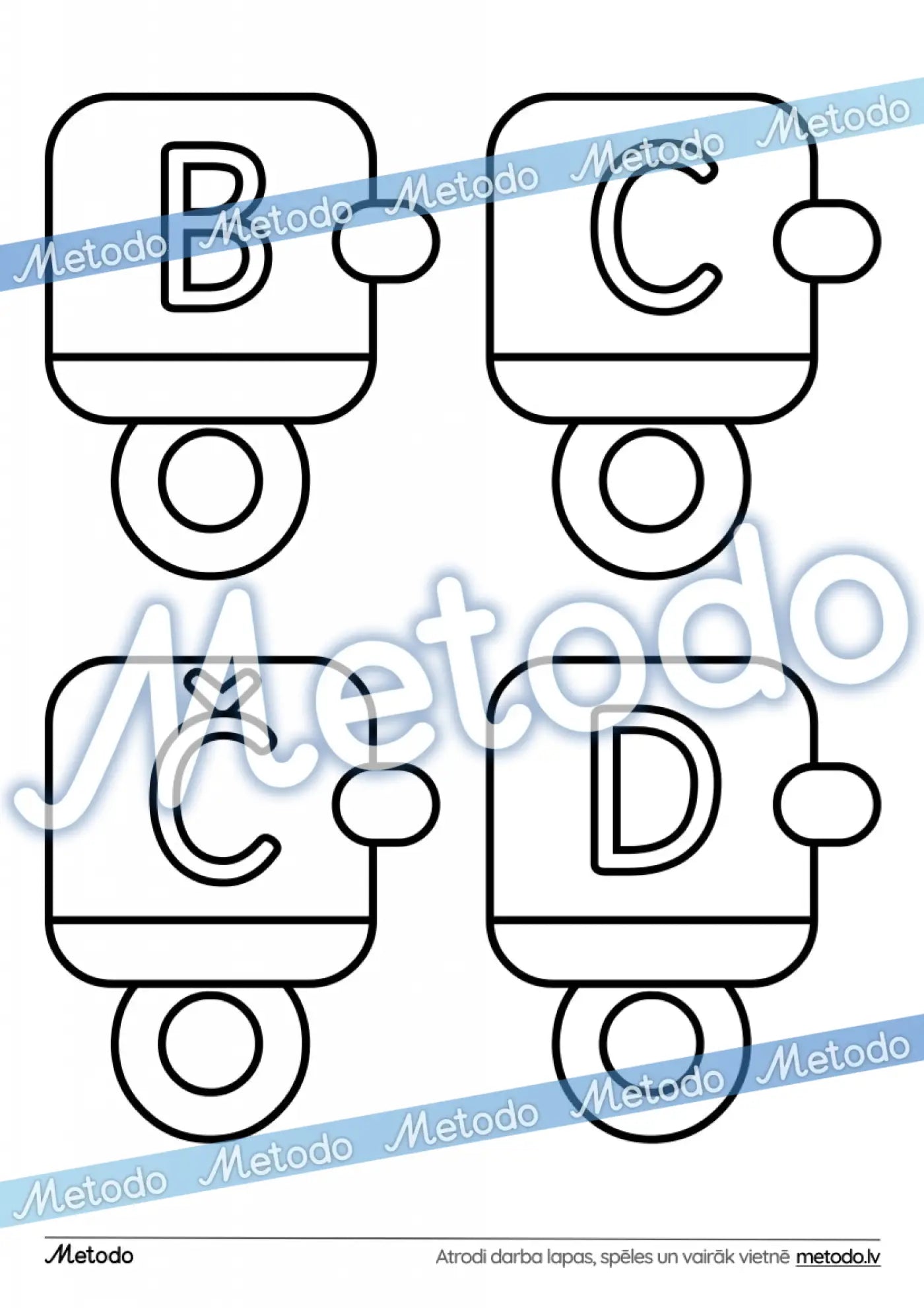 Burtu vilcieniņš - dekors sākumskolai Metodo