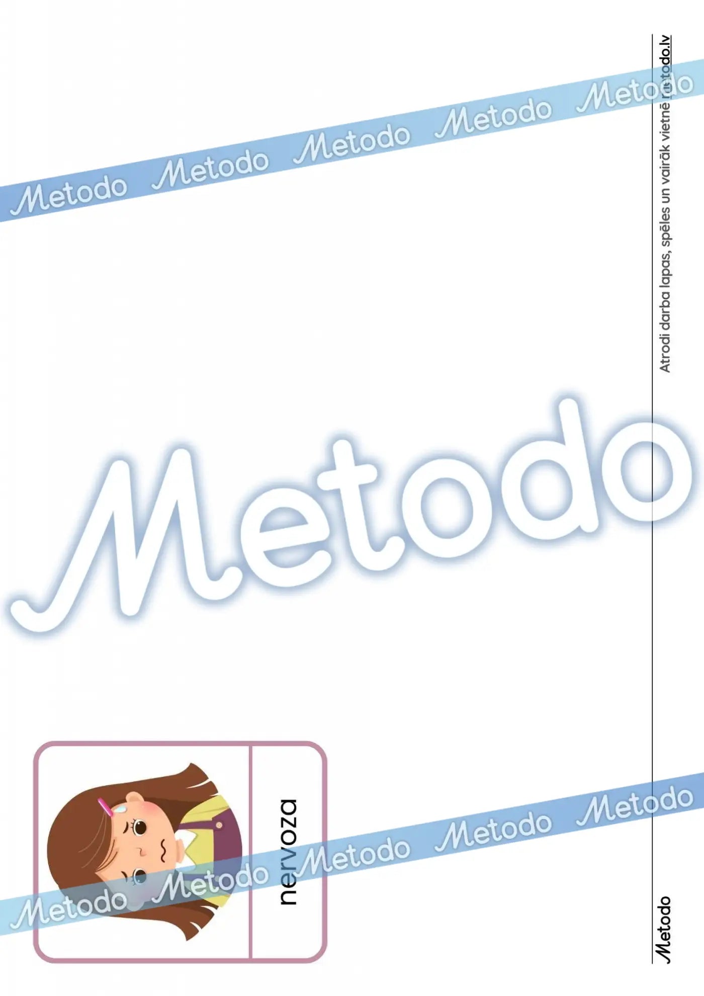 Emocijas un sajūtas, meitene - kartītes