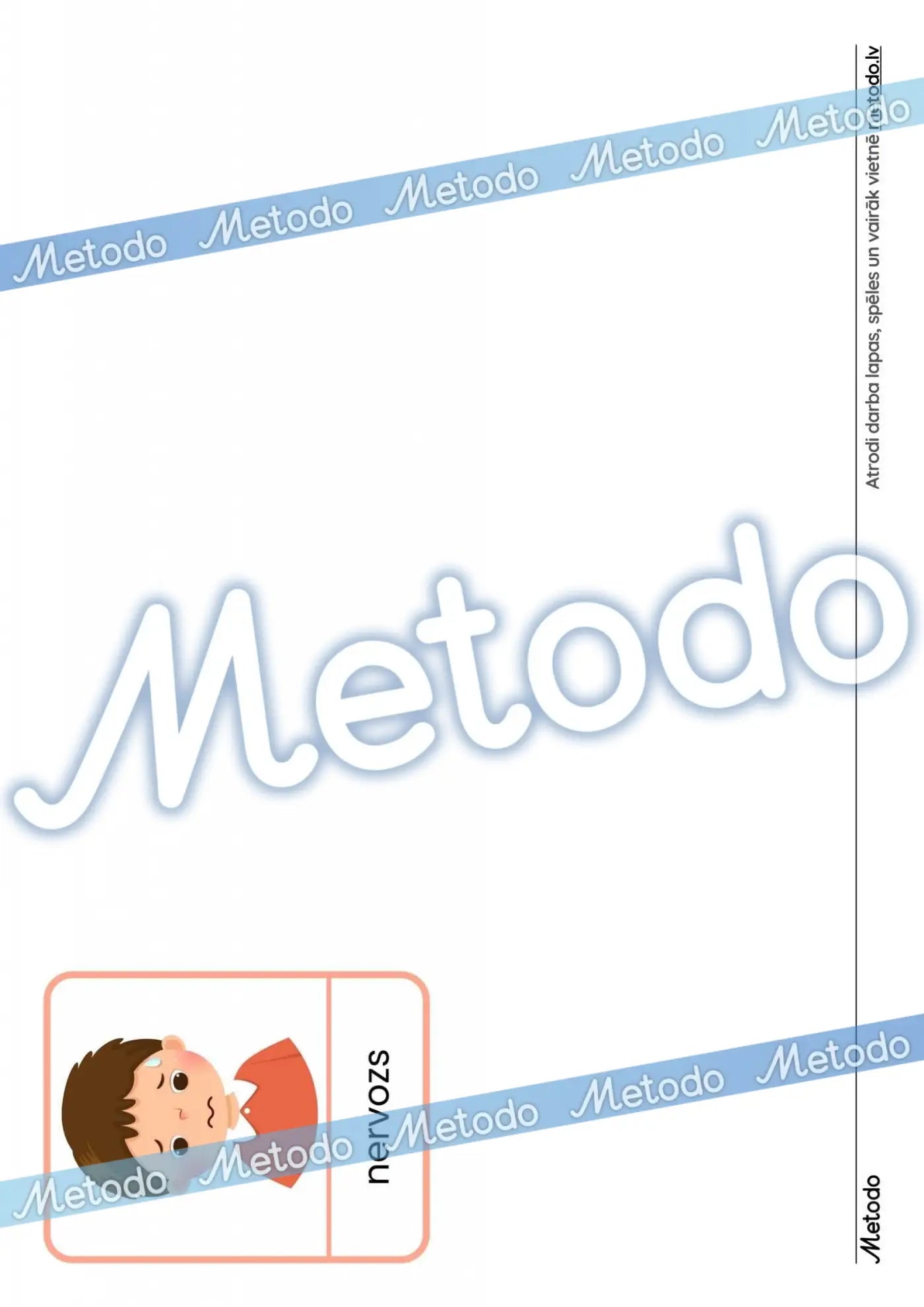 Emocijas un sajūtas, zēns - kartītes Metodo