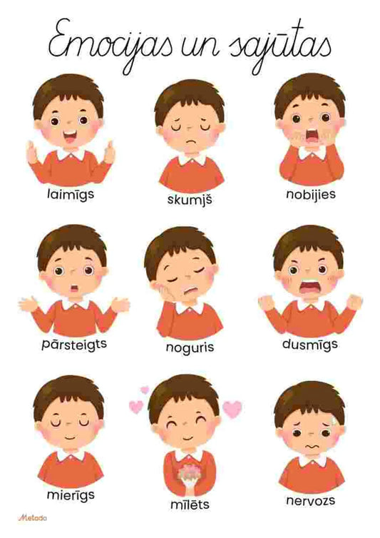 Emocijas un sajūtas, zēns - plakāts metodo.lv