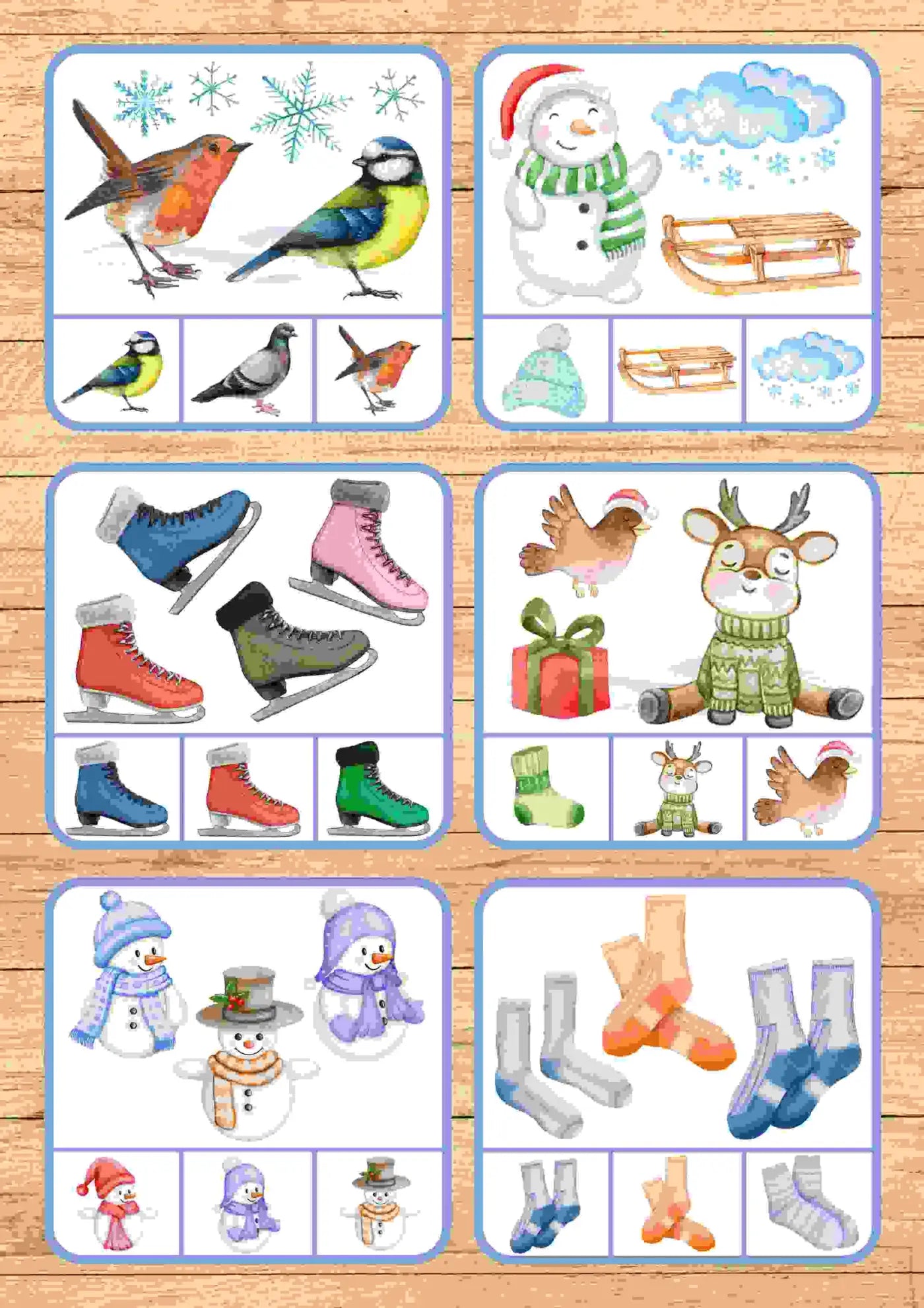 Kas pazudis, ziema - kartītes metodo.lv