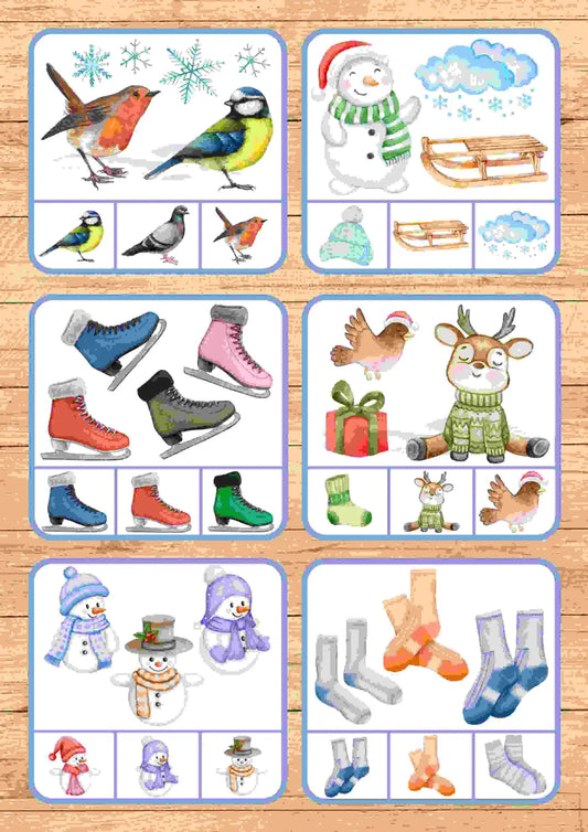 Kas pazudis, ziema - kartītes metodo.lv