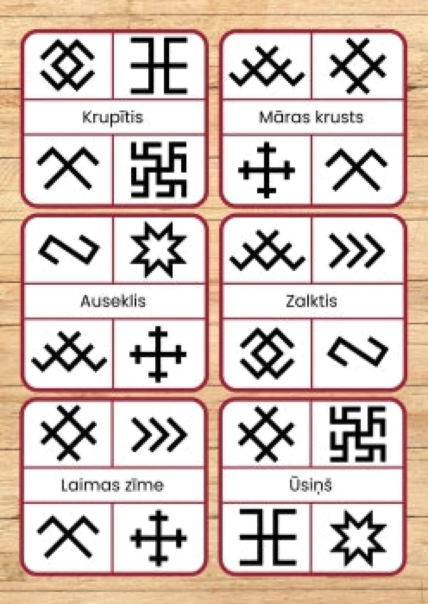 Lasīšanas kartītes - Latvju zīmes metodo.lv