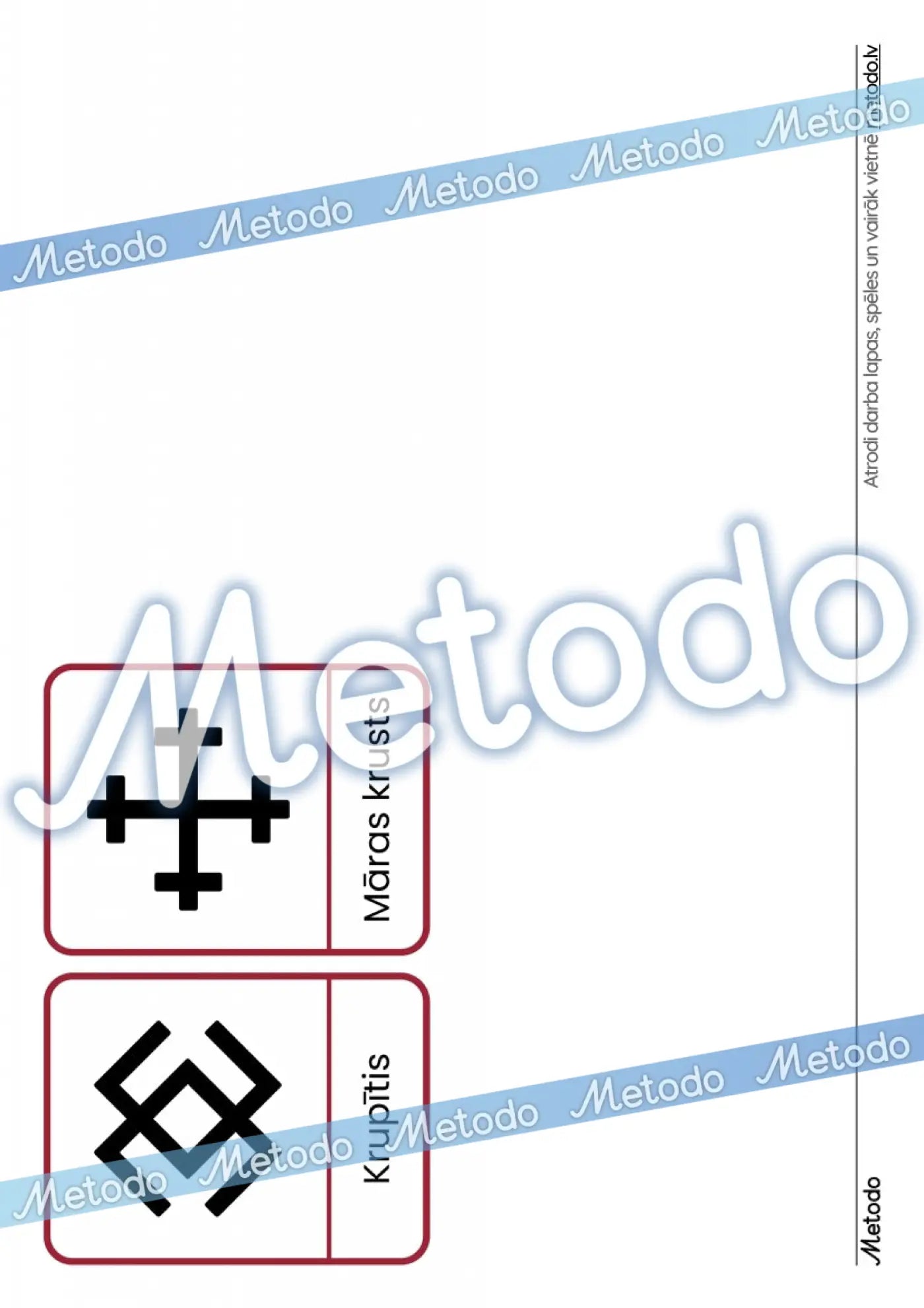 Latviešu etnogrāfiskās zīmes - kartītes Latvju zīmes Metodo