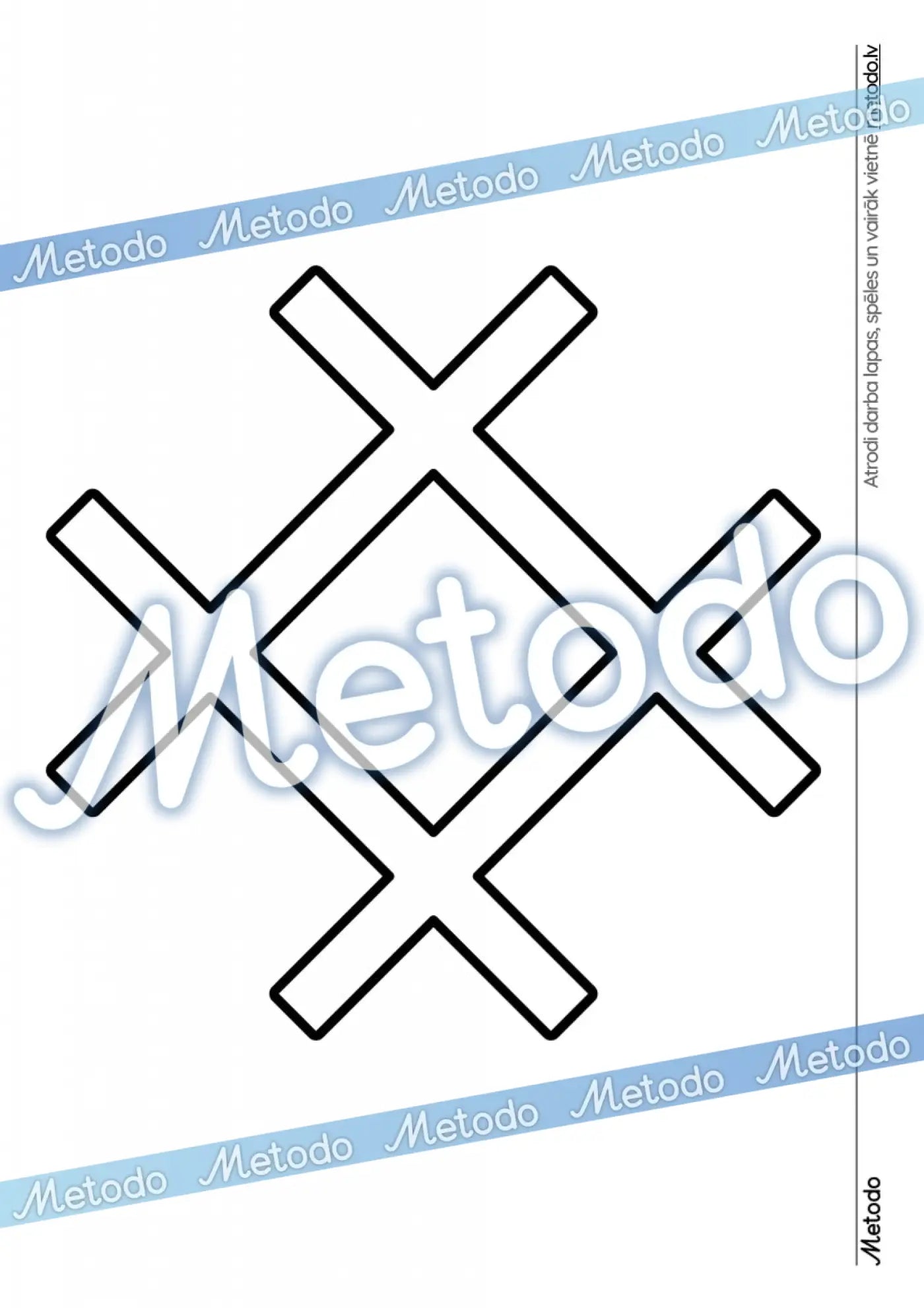 Latviešu etnogrāfiskās zīmes - krāsošanai Akas zīme Metodo