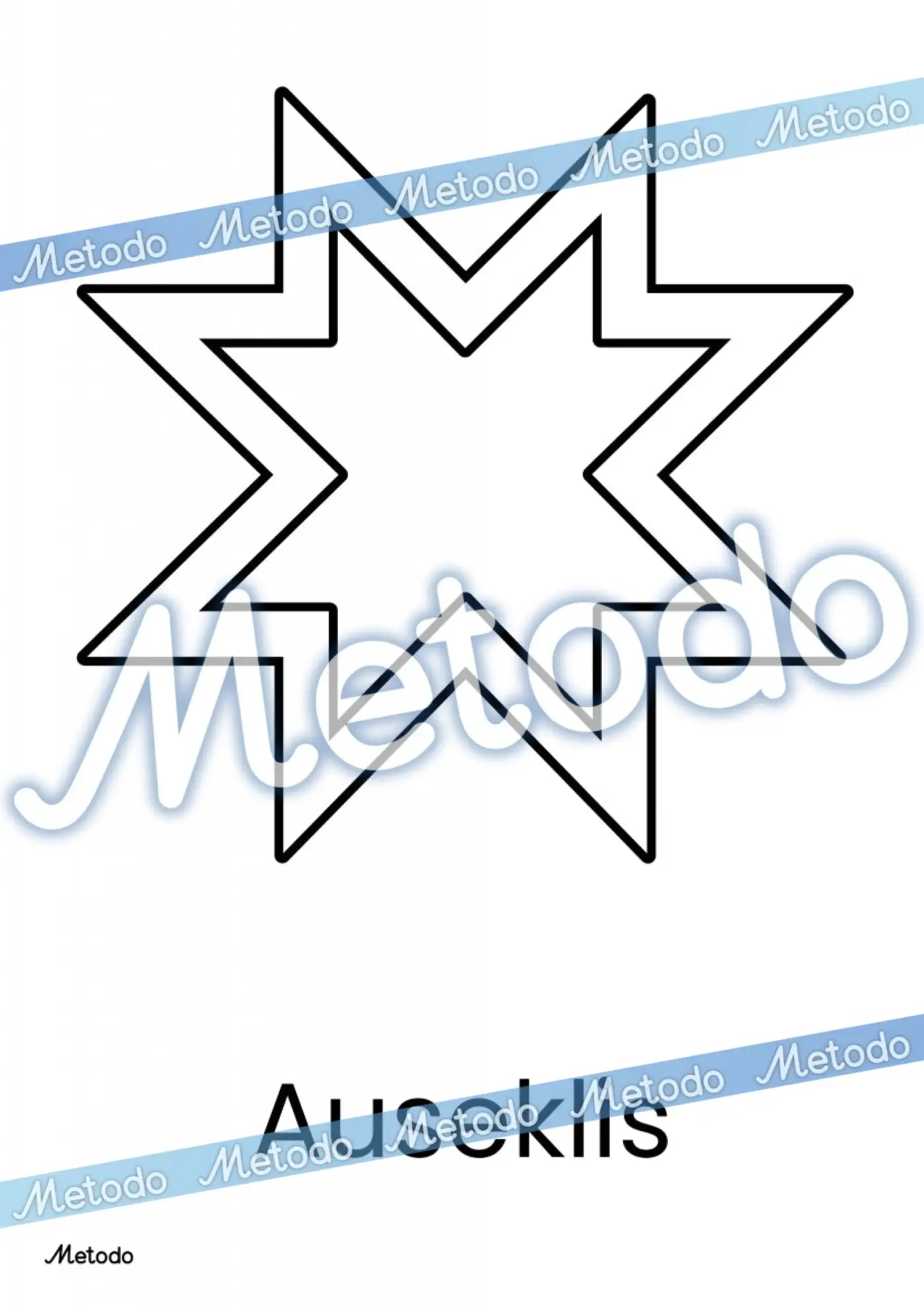 Latviešu etnogrāfiskās zīmes - krāsošanai Auseklis Metodo