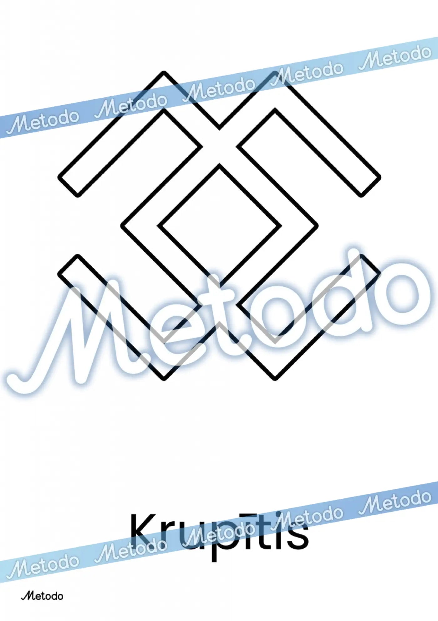 Latviešu etnogrāfiskās zīmes - krāsošanai Krupītis Metodo