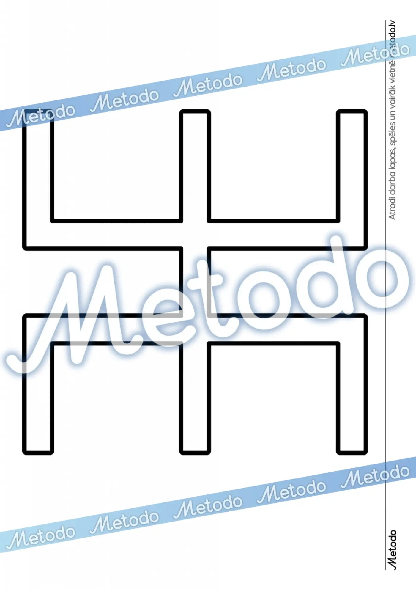 Latviešu etnogrāfiskās zīmes - krāsošanai Ūsiņš Metodo