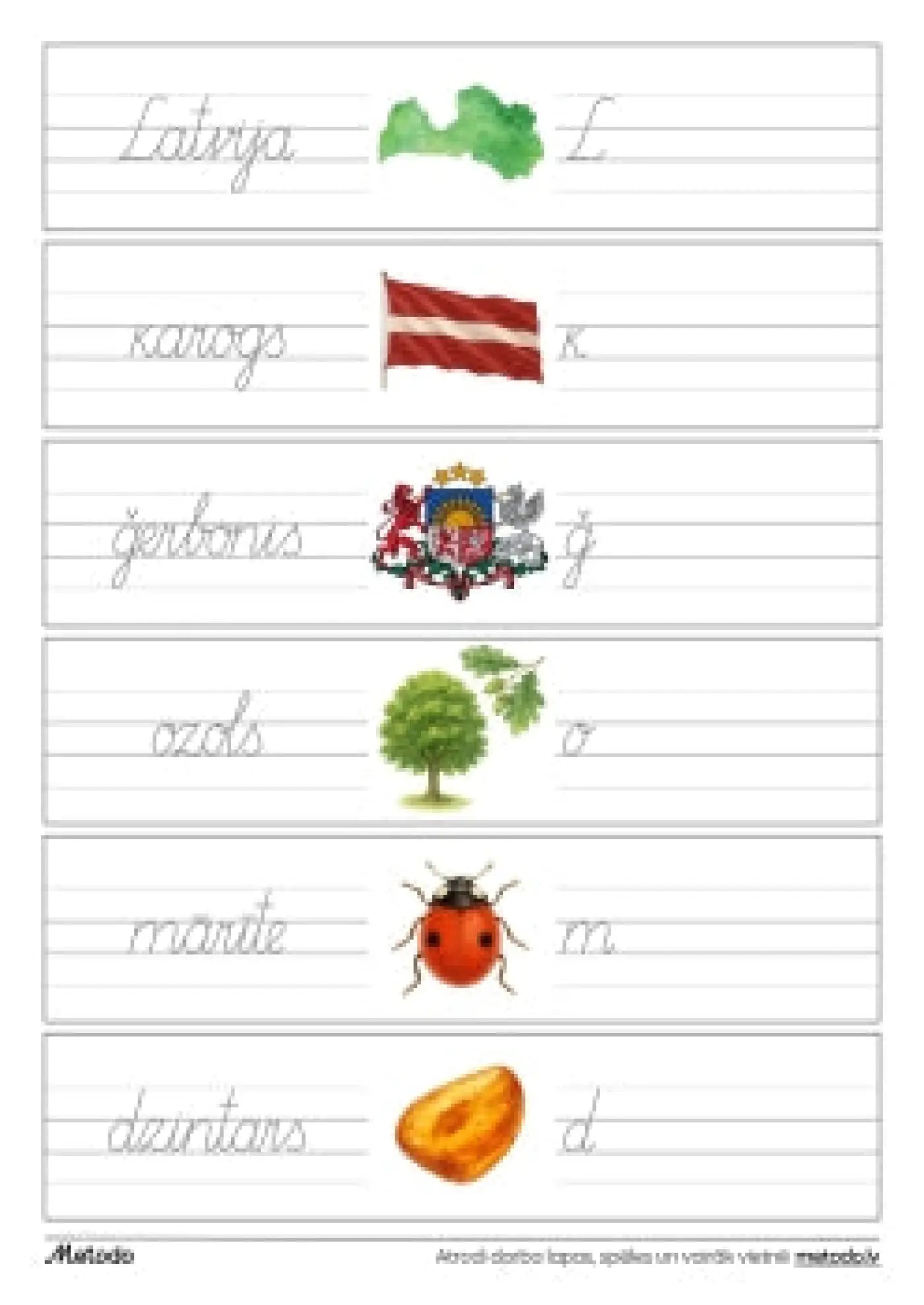 Latvija - rakstīšanas uzdevumi metodo.lv