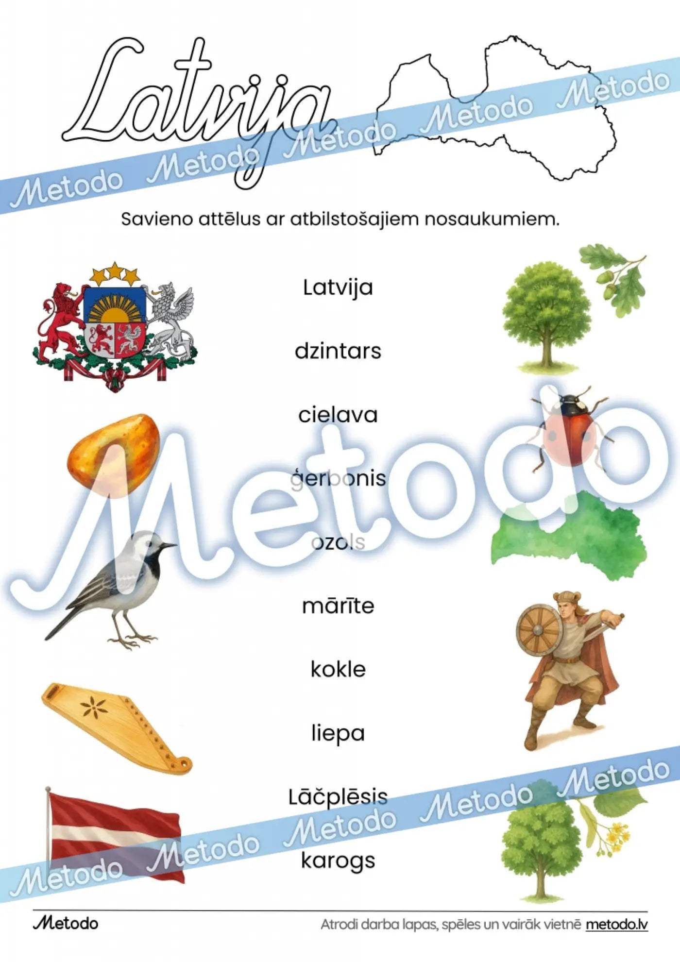 Latvija - savienošanas uzdevumi Metodo