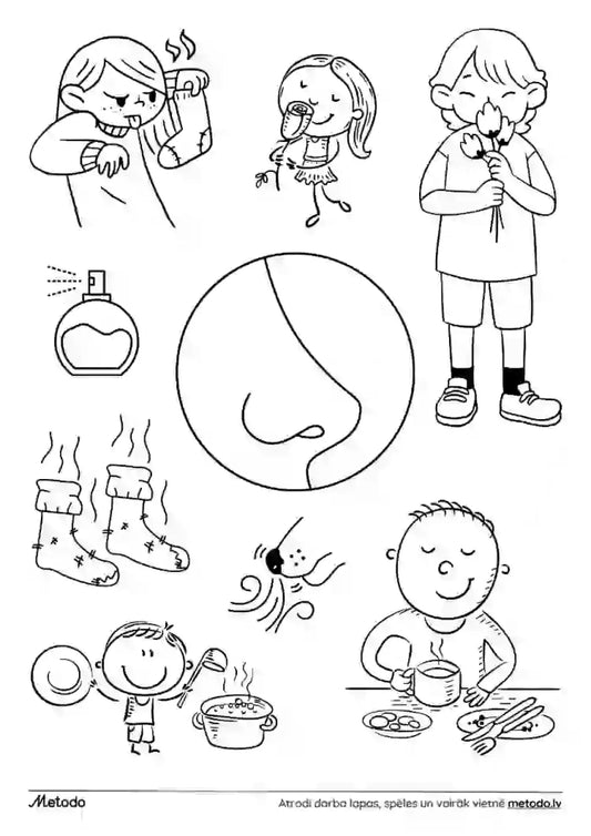 Maņas, oža - krāsojamā darba lapa metodo.lv