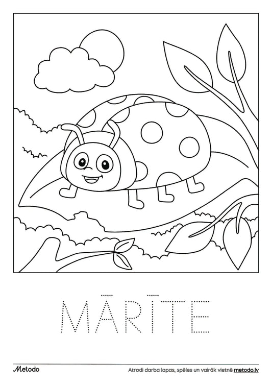 Mārīte - krāsojamā lapa metodo.lv