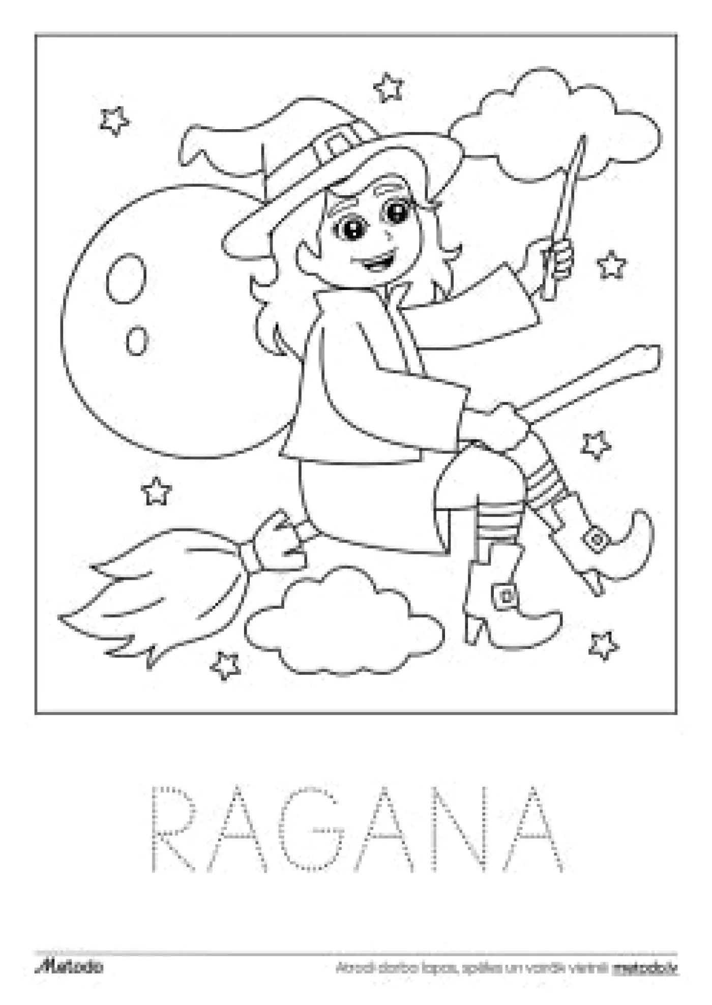 Ragana - krāsojamā lapa metodo.lv