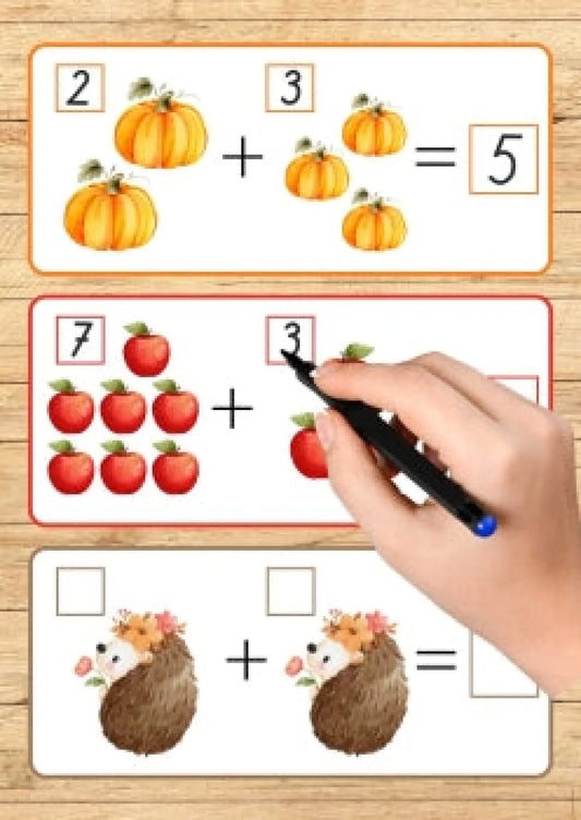 Rudens saskaitīšana - 3 darba lapas metodo.lv