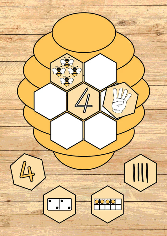 Skaitīšana, bites - 10 darba lapas metodo.lv