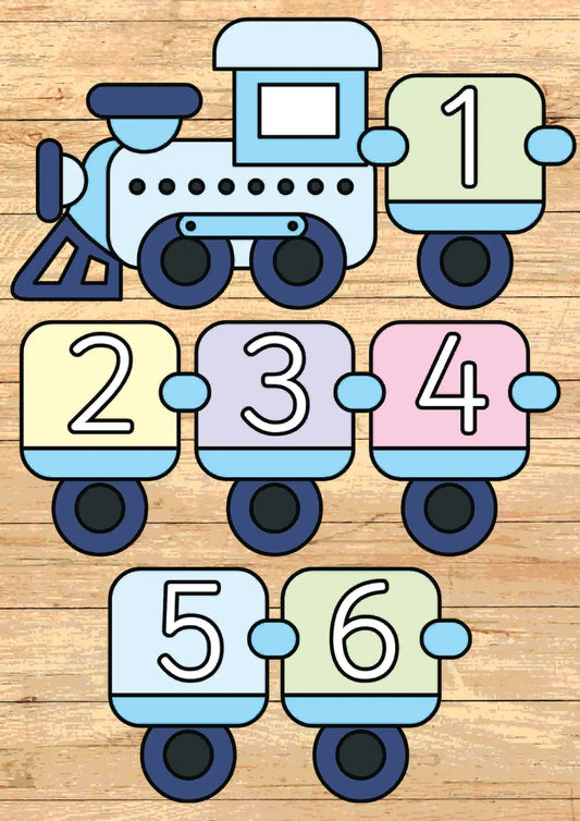 Skaitļu vilcieniņš - dekors metodo.lv