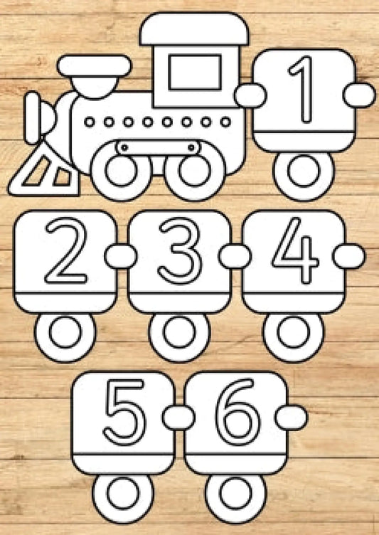Skaitļu vilcieniņš - dekors metodo.lv
