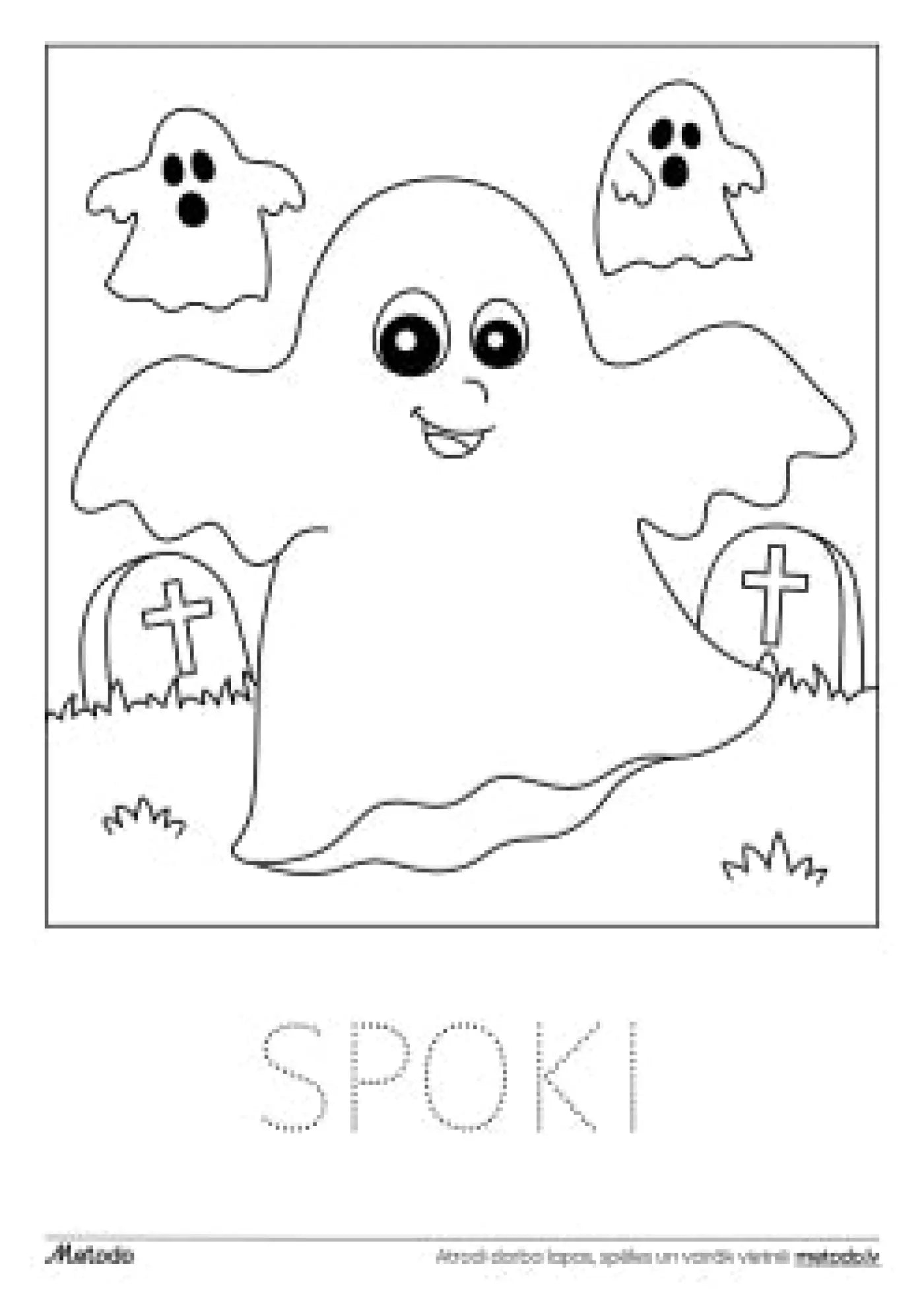 Spoki - krāsojamā lapa metodo.lv