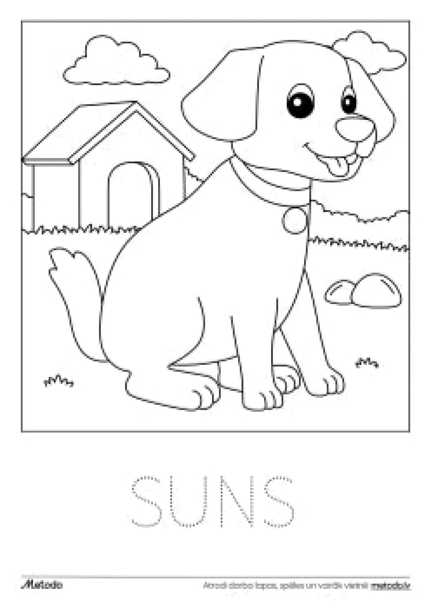 Suns - krāsojamā lapa metodo.lv