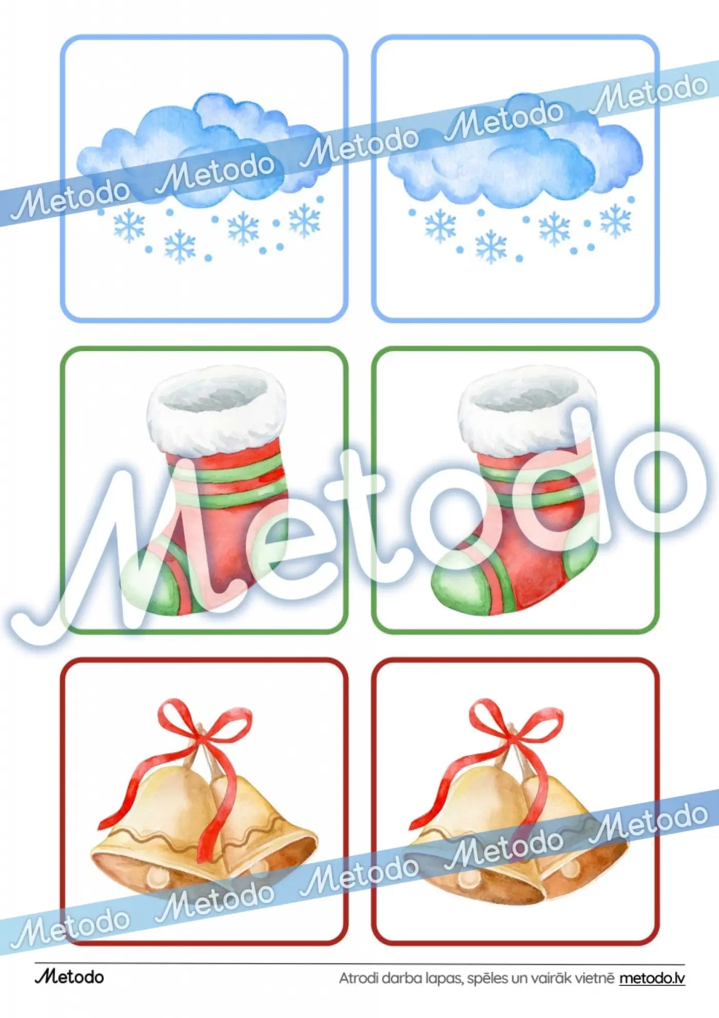 Ziema, atmiņas spēle Metodo