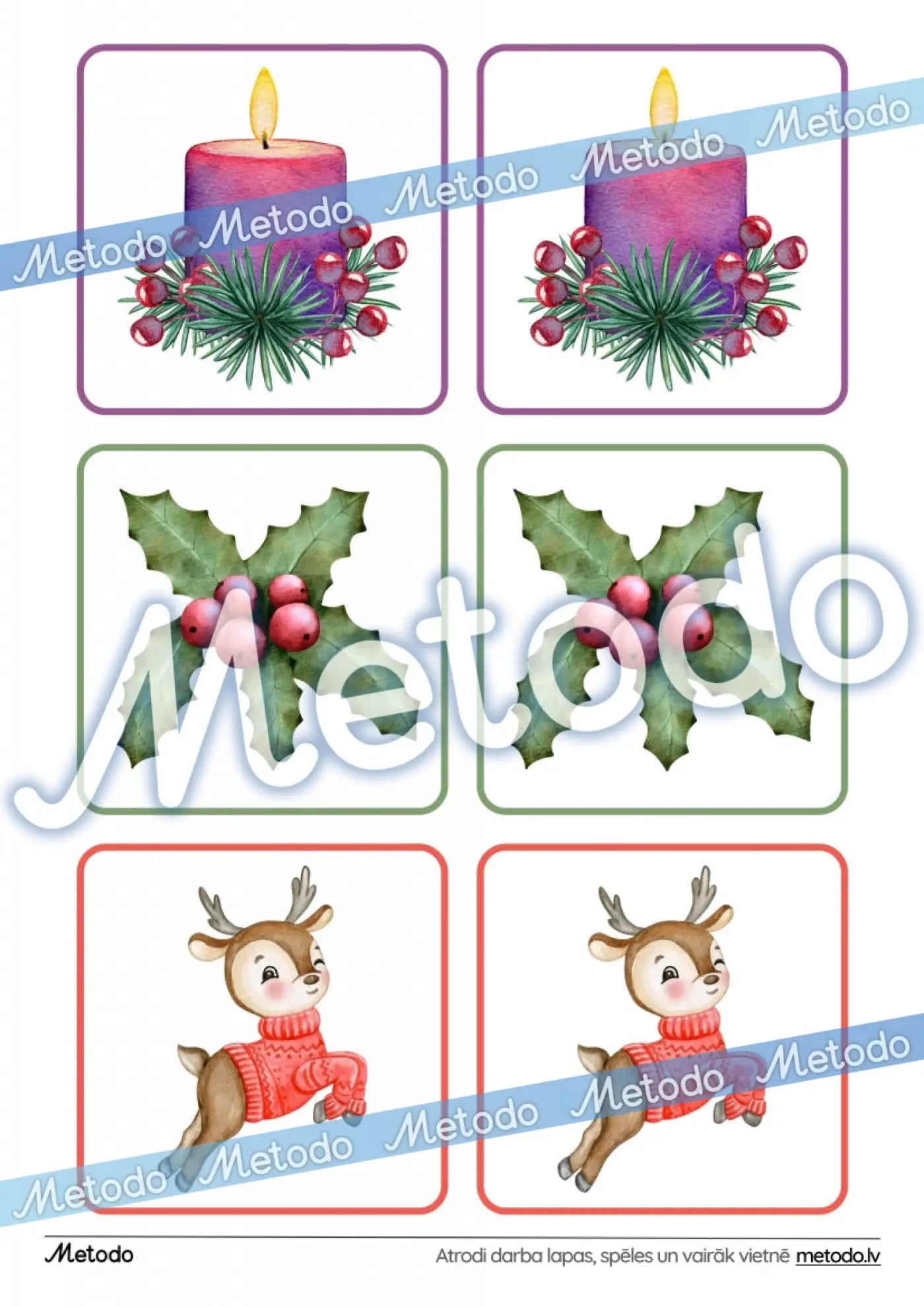 Ziema, atmiņas spēle mācību materiāli Metodo