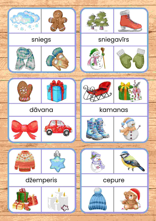 Ziema, pareizais attēls - kartītes metodo.lv
